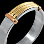 ANILLO CINTA CON DETALLE ORO