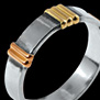 ANILLO cinta tres lineas oro