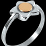 ANILLO ESTRELLA CON CENTRO DE ORO