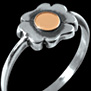 ANILLO TREBOL CON CENTRO DE ORO