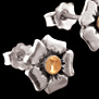 AROS FLOR CHATA CON DETALLES EN ORO
