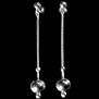 AROS COLGANTES EN PLATA CON BOLITA BRILLOSA