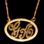 CADENA CON DIJE DOBLE INICIAL CURSIVA