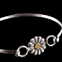 pulsera plata y oro con margarita