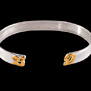 PULSERA PLATA Y ORO CON 2 INICILAES