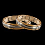 ALIANZAS CINTA CON ITALIANA DE ORO BLANCO