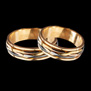 ALIANZA CINTA VIROLADA CON TRENZA CARTIER